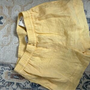 Zara Butter Yellow Linen Shorts